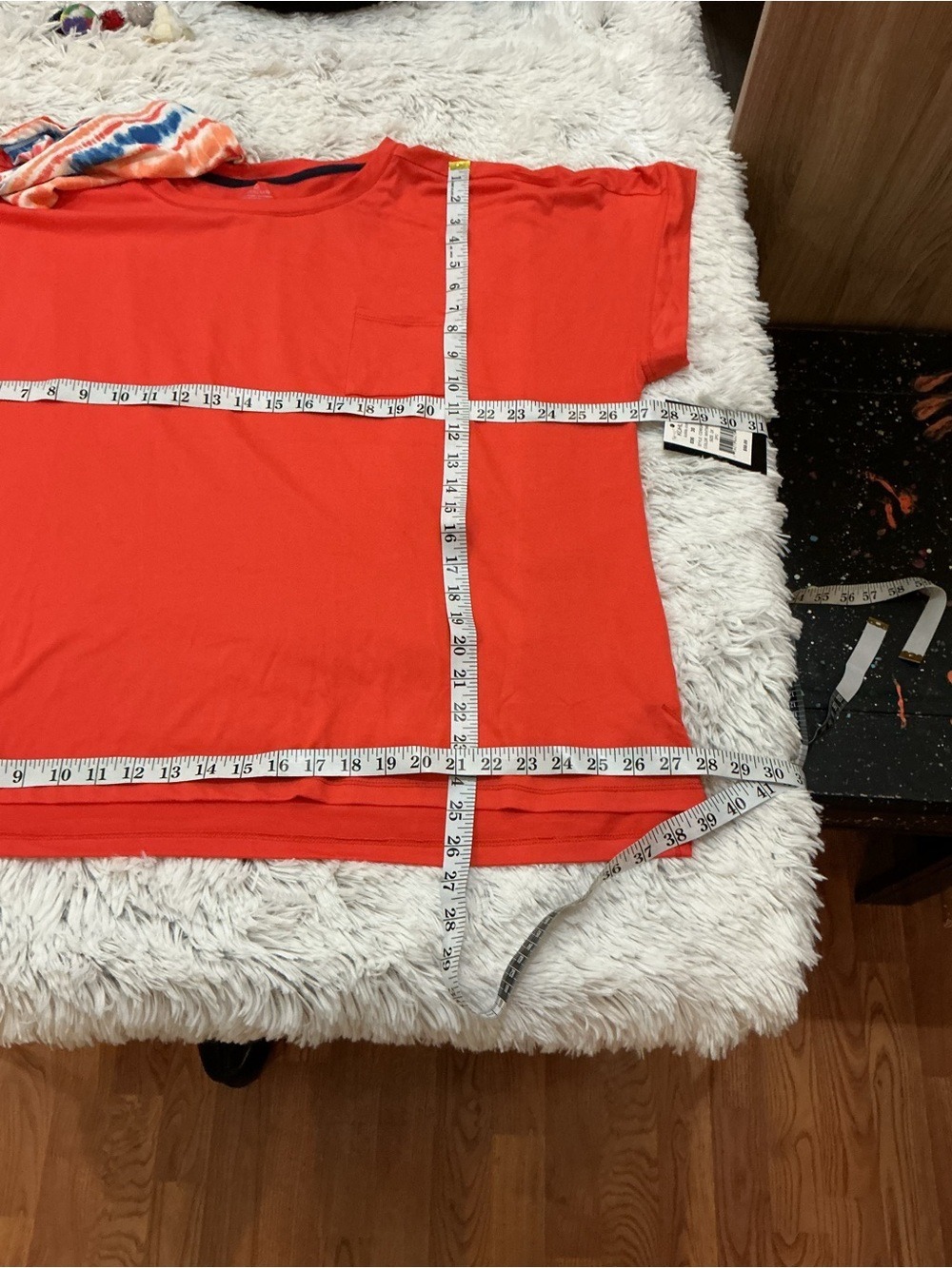 Cuddl Duds 2X Plus Size Lounge Set Coral Tie Dye Shorts Top & Matching Headband - Picture 13 of 14
